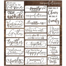 Word Stencils for Painting on Wood Sign Canvas Fabric, Reusable Welcome white