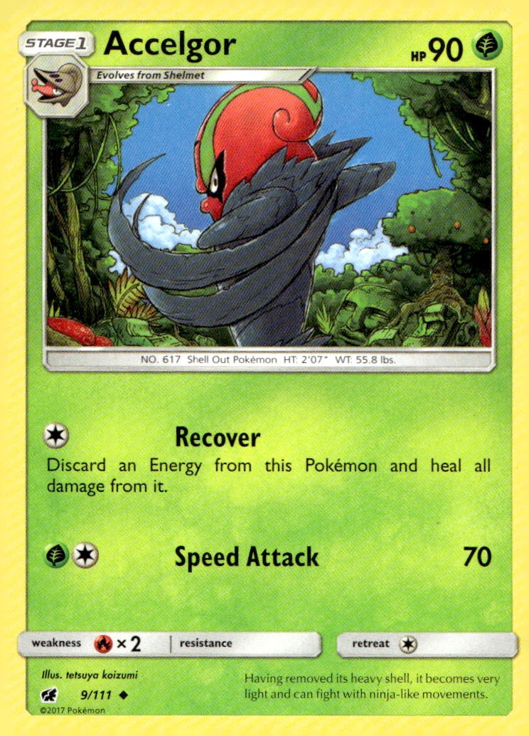 Accelgor 9/111 Uncommon Crimson Invasion Pokemon Near Mint