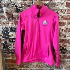 Nike Ryder Cup 2016 1/4 zip Pullover Pink Golf Sweatshirt Women's Medium
