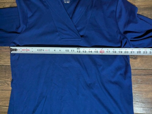 LL Bean Women's Royal Navy Blue Sweatshirt Accent Neckline Size XL 100% Cotton - Picture 5 of 11