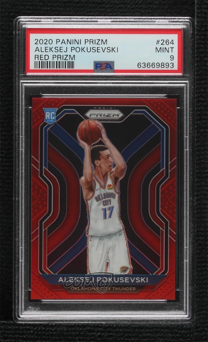 2020 Panini Prizm Red 277/299 Aleksej Pokusevski #264 PSA 9 MINT Rookie RC wy8