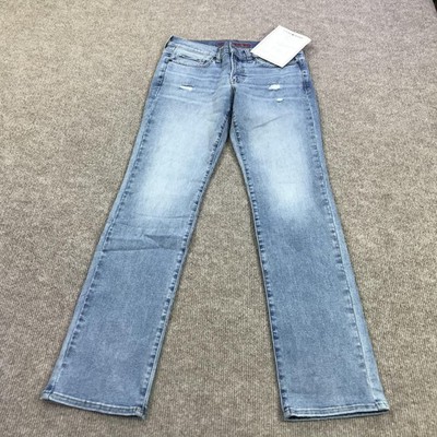 Lucky Brand Sweet Straight Jeans Womens 28 Blue Wash Distressed Sample 28x31.5