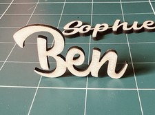 10 x Wooden Personalised Table Name Places Wooden Gift Tag Novelty Name Tag