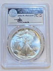 1986 $1 Silver Eagle PCGS MS69 Fisrt Strike Mercanti Singed Label