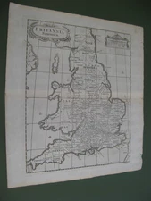 100% ORIGINAL LARGE SAXON BRITAIN MAP BY ROBERT MORDEN C1695 VGC