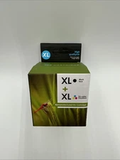 2-pk Ink Cartridges for HP 901XL (1 black, 1 tri-color) For OfficeJet 4500 4580