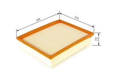 BOSCH Luftfilter F 026 400 556 Filtereinsatz für SEAT SKODA AUDI 8X1 8XK A1 8XF