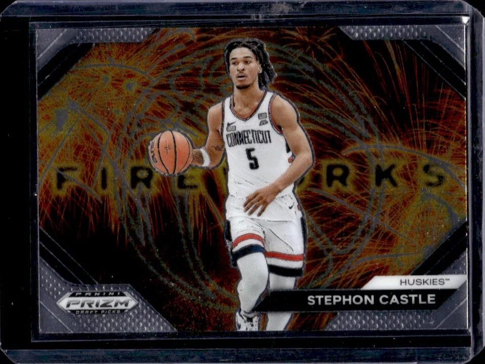 2024 Panini Prizm Draft Picks Stephon Castle Fireworks Rookie RC #19