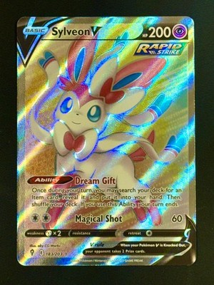 Sylveon V (Full Art) 183/203 SWSH07: Evolving Skies Holo