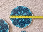 Lot 3 Blue Terquoise Handmade Ceramic Tile Trivet Mandala Plate Made Turkey 7"  — photo 7