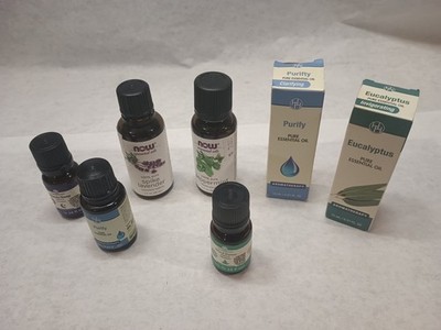 Essential Oils Lot; Variety Of Scents Aromatherapy Wind Down Purify Lot Of 7 