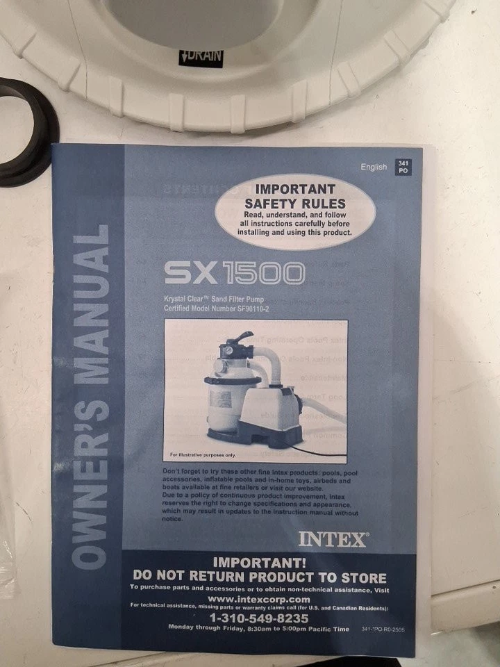 INTEX SX1500 Krystal Clear Sand Filter Pump - 1500 GPH - SF90110-2 - Image 4 of 4