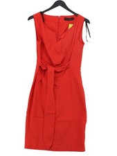 David Lawrence A-Line Midi Dress UK6 in Orange