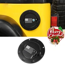 For 1997-2006 Jeep Wrangler TJ Locking Gas Fuel Filler Cap Door Tank Cover Black
