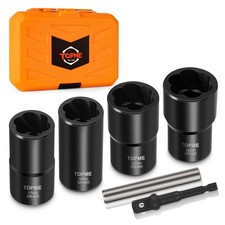 Lug Nut Removal Tool, 6 Pieces Lug Nut Extractor Set 1/2 Inch Drive, Locking ...