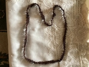 VTG Hawaiian Koi Apple Seed Lei Necklace 