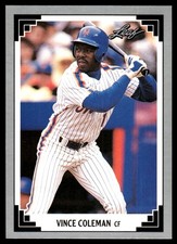Vince Coleman 1991 Leaf #427 New York Mets MLB READ FREE SHIPPING AutographDen
