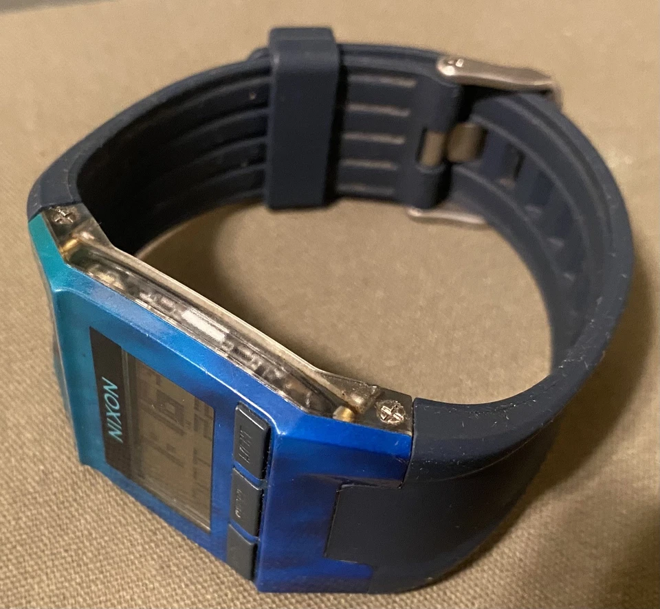 Nixon The Comps Lay Low 32mm Blue Digital Day/Date Quartz Watch (New Battery) - image 2 of 3