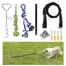 Outdoor Dog Toy Tether with Rope Tug of War, Interactive Exercise Dog Play Te...