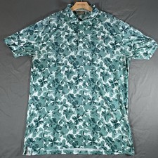 Puma Polo Shirt Men's Medium Floral Short Sleeve Hawaiian Tropical Enjoy Golf