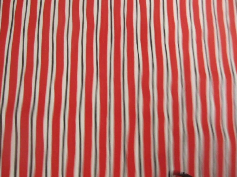 Buggy Brights by Kangaroo & Joey for Moda STripe Red White Black 1yd 21" x 42 - Image 2 of 4