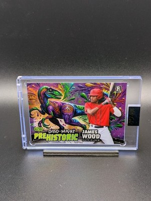 Wild Card Dino-Might Prehistoric James Wood 2/10 Rookie Baseball Card 2024