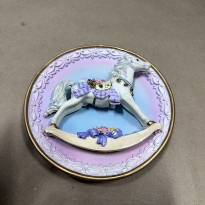Cadona Rocking Horse Plate Vintage 1999 Ceramic 3D Carousel Decor