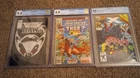 Lot Of 3 CGC Graded Comic Lot  Thor, X-f actor, Shadow Hawk