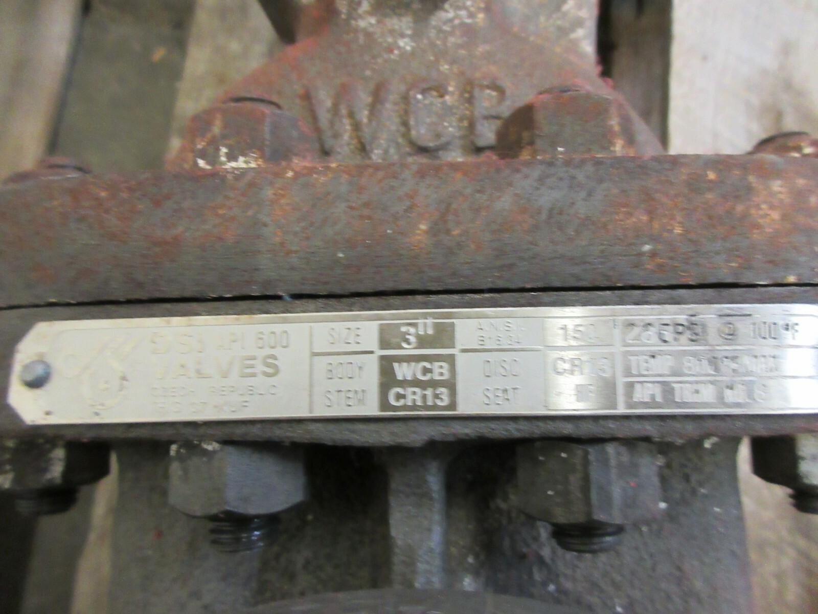 DSI VALVES, GATE VALVE, FIG 37 XUF, SIZE 3", 285 PSI, API TRIM, BODY