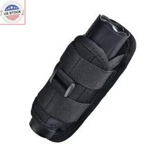 Tactical Flashlight Holster Duty Belt Pouch Stretchable Rotatable Clip Holder