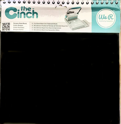 WeRMemoryKeepers THE CINCH 12x12 BLACK DESIGNER BOOK BOARD scrapbooking crafts