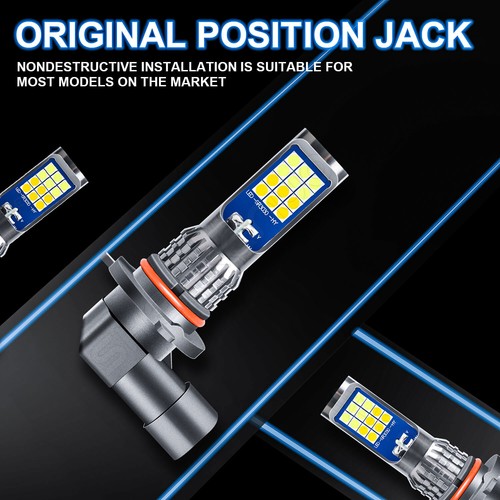 2-Color Changing LED Fog Light Bulbs,9145 Fog Lamps for Ford,White Yellow Bright - Picture 10 of 12