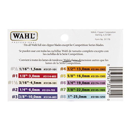 1/16" Wahl Professional Color Coded Comb Attachment #3137-101 &ndash; Grey #1/2
