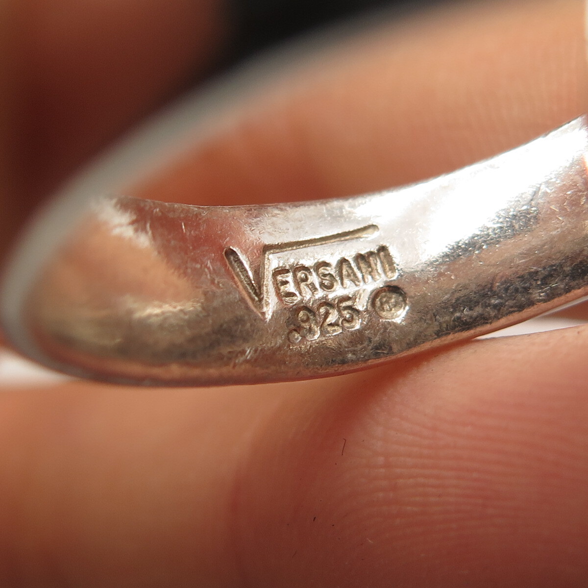 925 Sterling Silver Vintage Versani Triple Interlocked Band