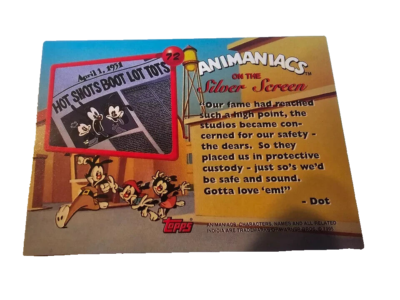 1995 ANIMANIACS TOPPS COMPLETE SET (1-72) MINT NM NICE SHARP