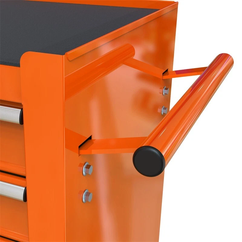 4 Drawers Rolling Tool Box Cart Tool Storage Cabinet Steel Tool Chest w/ Wheels - Image 3 of 4