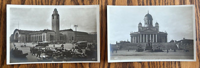 Unused Vintage Eneret Mittet & Co. Postcards Helsinki, Finland (Set of 2)