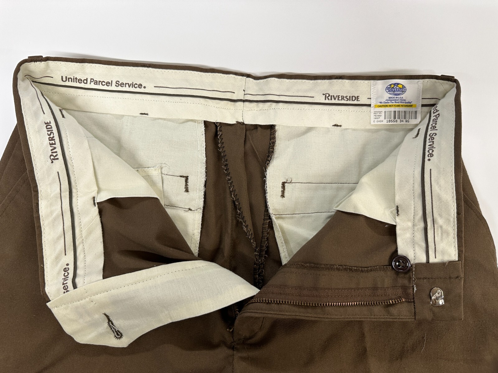 UPS United Parcel Service Riverside Uniform Pants 33x… Gem