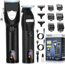 Hair Clippers for Men - Professional Barber Clippers, LED Display Trimmer, T Lin