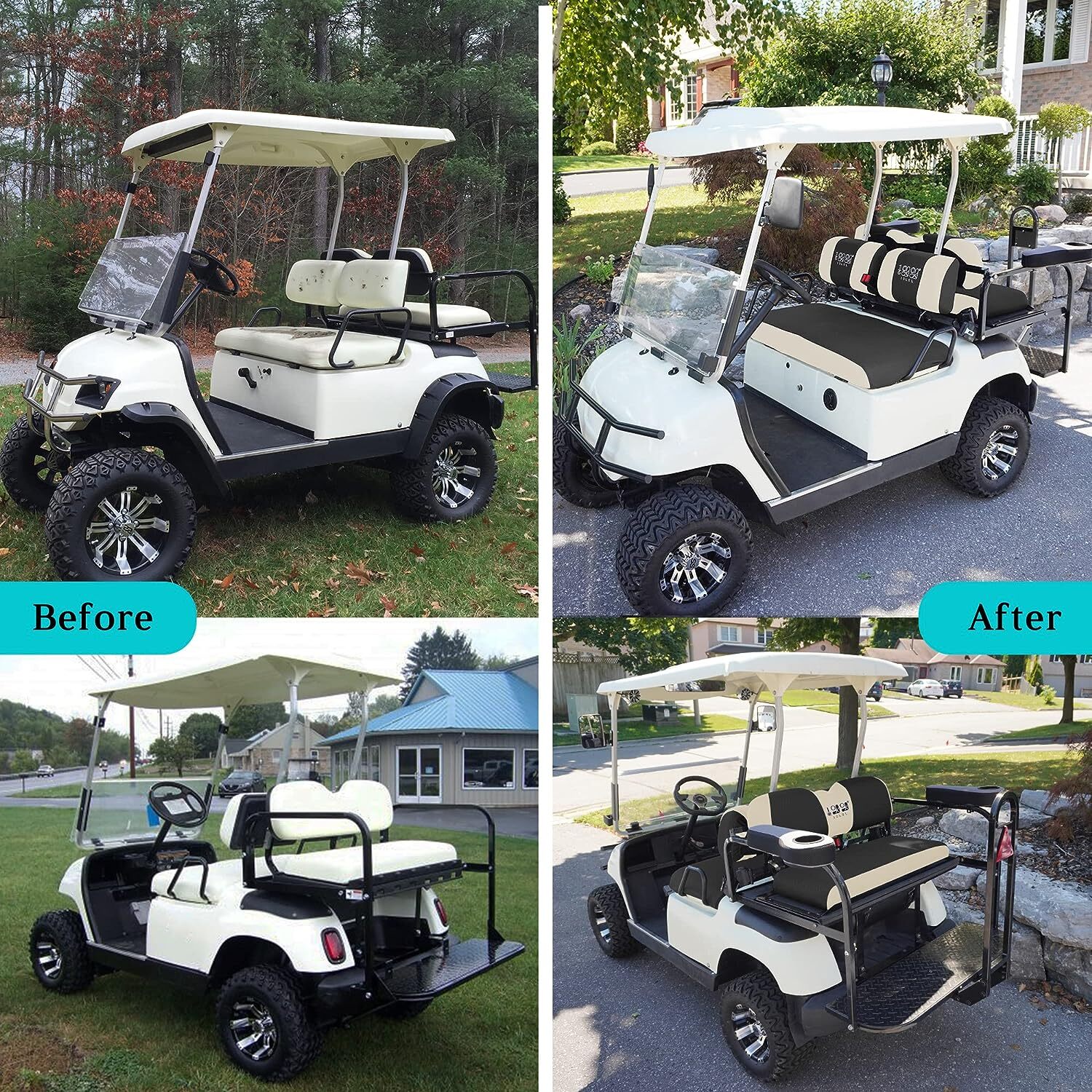 Golf Cart Front Rear Seat Covers for Yamaha G9 G16 G19 Car DS