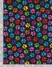 Paw Print Fabric Cat Dog Animal Pet Paws Cotton Timeless Treasures C9328 By Yard