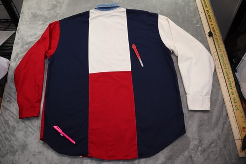 Tommy Hilfiger 90s Lone Star Button Up Shirt Men's Sz XL Single Stitch *Has Wear - Picture 15 of 20