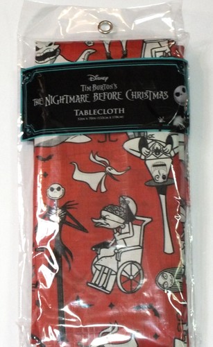 Disney Nightmare Before Christmas Orange Tablecloth Jack Skellington Zero Dog - Picture 19 of 24