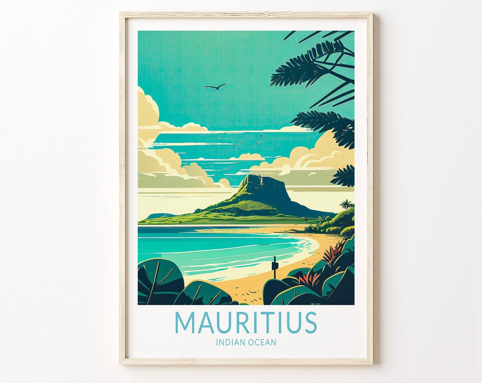 Mauritius Travel Poster Wall Art Mauritius Poster Mauritius Indian Ocean Wall
