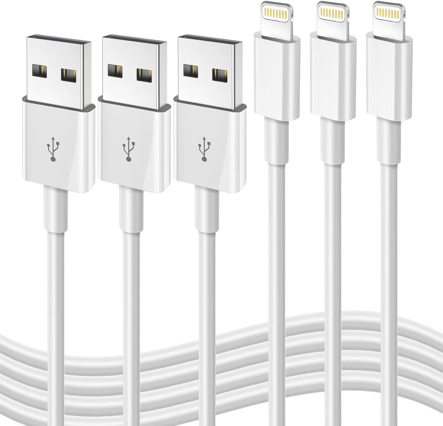 Iphone Fast Charging Cable [Apple Mfi Certified] 3-Pack 3FT Lightning to USB Cab