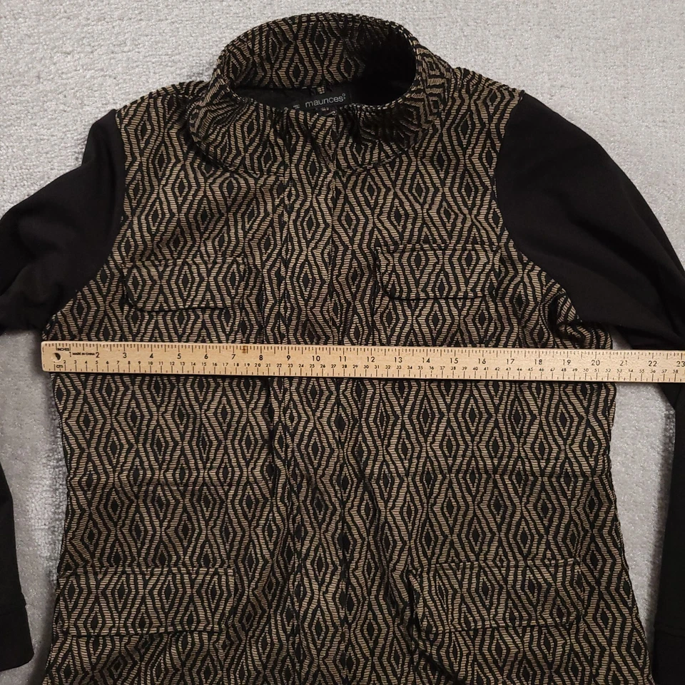 Chaqueta Camisa Maurices Para Mujer Talla Grande 0 Multicolor Bolsillos Geométricos Cremallera Completa Foto 4 de 4