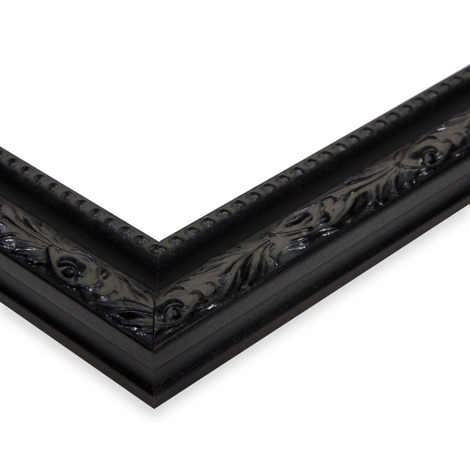 Marco de póster ArtToFrames personalizado negro grabado madera de 1,5" de ancho Foto 2 de 4