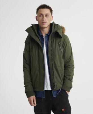 Superdry Mens Microfibre Faux Fur 