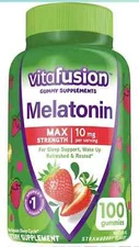 Vitafusion Max Strength Melatonin Gummies, 100ct  exp 06/26