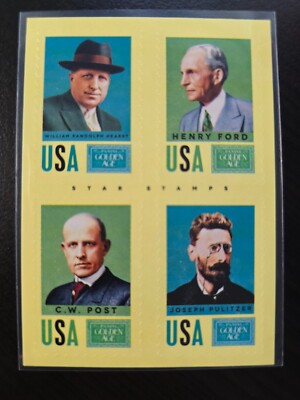 2014 Golden Age Star Stamps #10 Henry Ford Joseph Pulitzer William R. Hearst